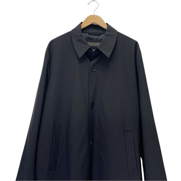 Banana Republic Y2K Trench Coat Black Raincoat Men’s Size XL Vintage Spring 2001 - Picture 7 of 11